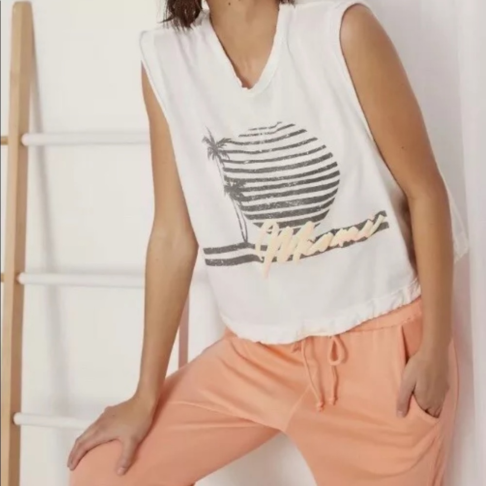 Free People Bring the Heat Miami Sleeveless Tee XS